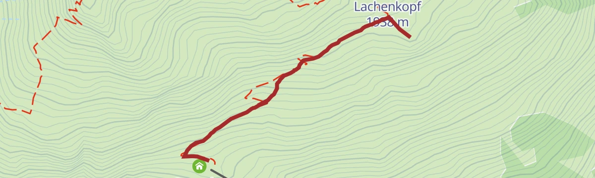Route map: Bergstation Jöchelspitzbahn - Lachenkopf